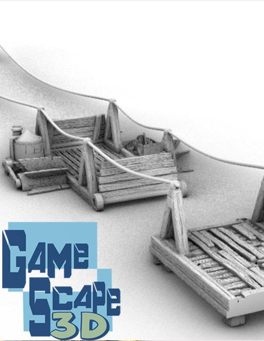 Darkage River Steam Ferry by GameScape3D - 3D Printed Tabletop Terrain, Perfect for Wargames, Board Games, RPGs