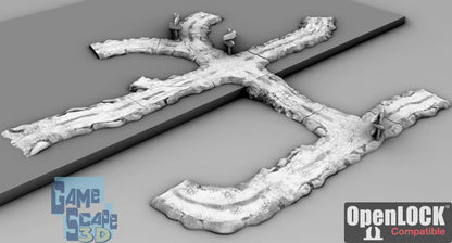 Simple Dirt Road - 3D Printed Tabletop Terrain, Perfect for Wargames, Board Games, Role Playing Games