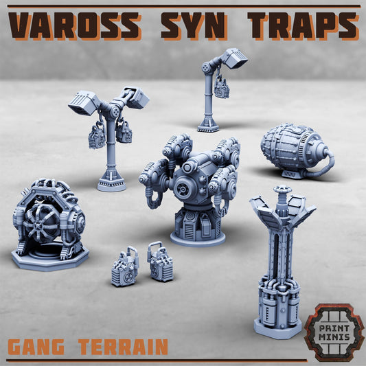 Vaross Syn Gang Traps -  Sci-Fi Grimdark City Skirmish Warfare Purifier Mercenaries by Print Minis