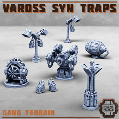 Vaross Syn Gang Traps -  Sci-Fi Grimdark City Skirmish Warfare Purifier Mercenaries by Print Minis