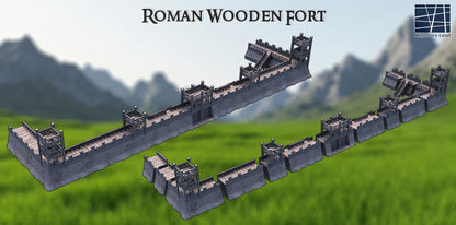 Wooden Roman Fort - Tabletop Terrain - 28 MM, Tabletop 3D Printed Terrain by MiniatureLand, Perfect for Wargaming and RPGs