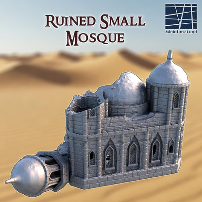 Ruined Small Mosque - Tabletop Terrain - 28 MM Tabletop 3D Printed Terrain by MiniatureLand, Perfect for Wargaming and RPGs