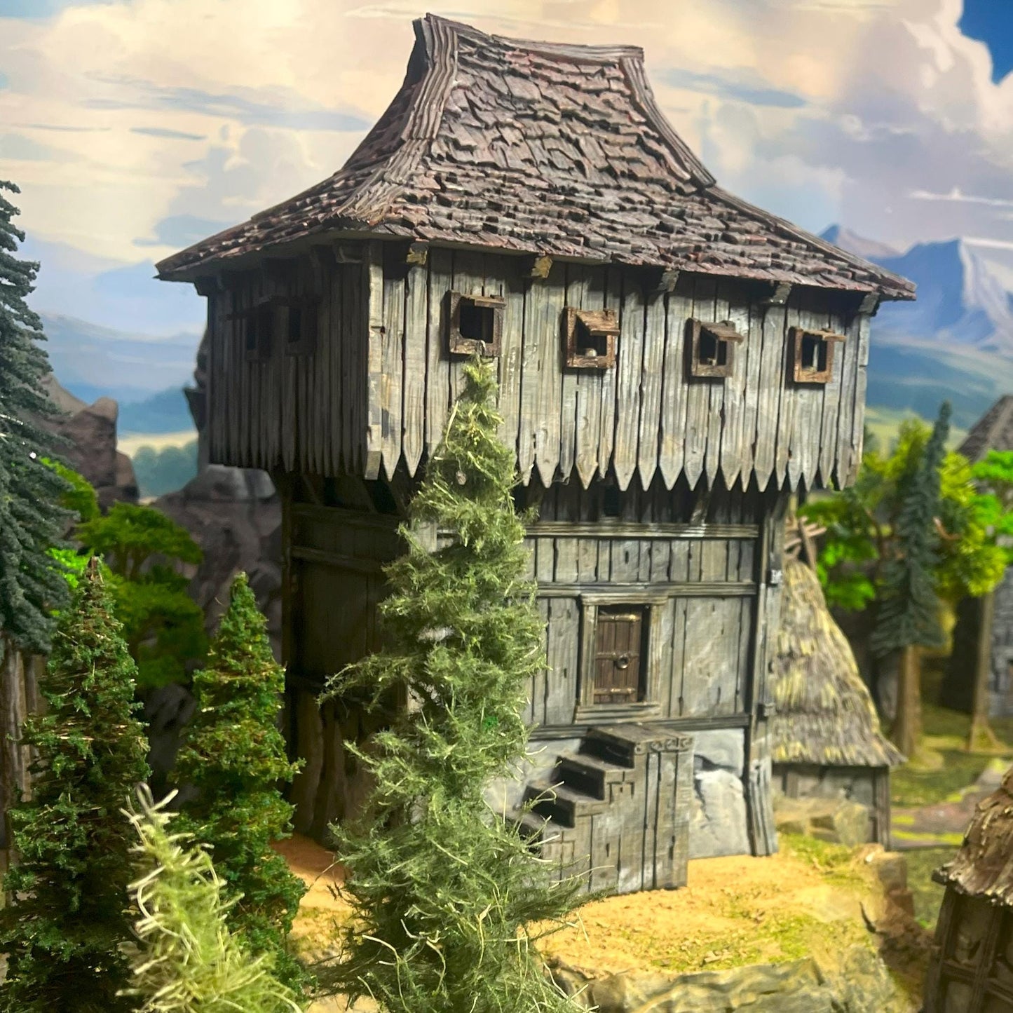 Dark Age Wooden Tower Keep by GameScape3D - 3D Printed Tabletop Terrain, Perfect for Wargames, Board Games, Role Playing Games