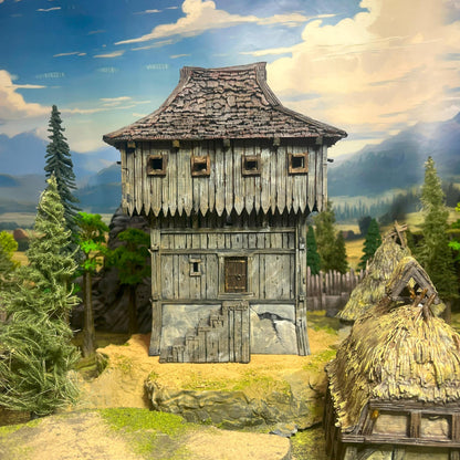 Dark Age Wooden Tower Keep by GameScape3D - 3D Printed Tabletop Terrain, Perfect for Wargames, Board Games, Role Playing Games