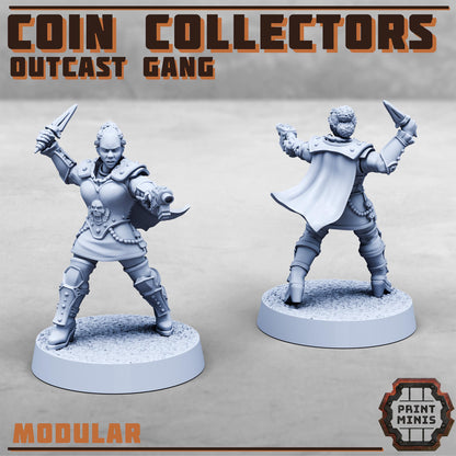 Coin Collectors - Outcast Gang -  Sci-Fi Grimdark  Tax Collector Mercenaries by Print Minis