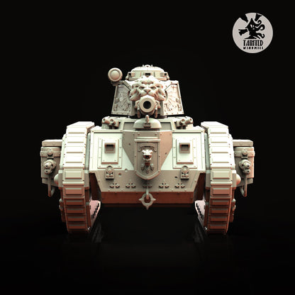 Lion Tank, Imperial Heavy Assault Tank Sculpted by Tainted Windmill for Wargames set in the Grimdark Future
