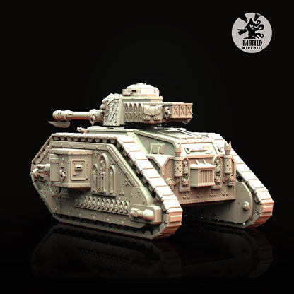Lion Tank, Imperial Heavy Assault Tank Sculpted by Tainted Windmill for Wargames set in the Grimdark Future