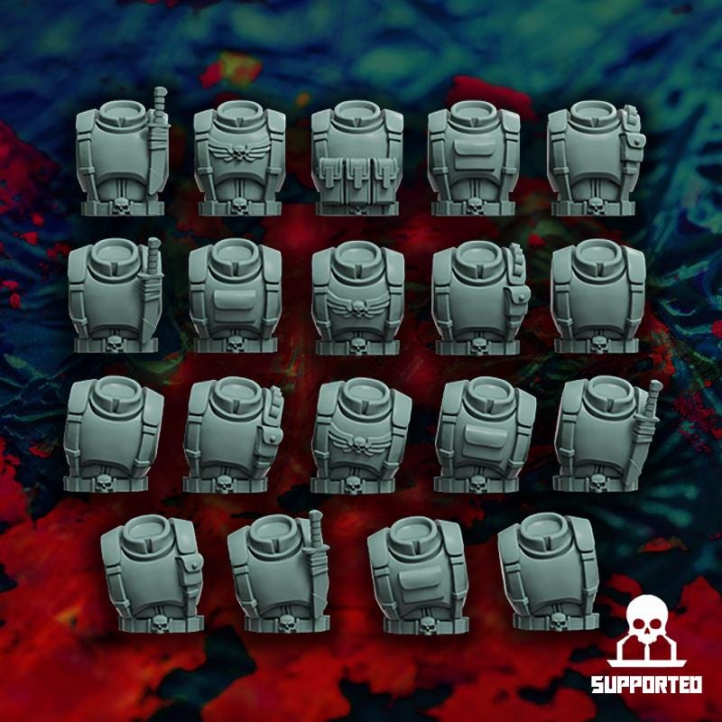 Master Regiment Template Set Miniatures by Reptilian Overlords,  Imperial guard infantry regiment