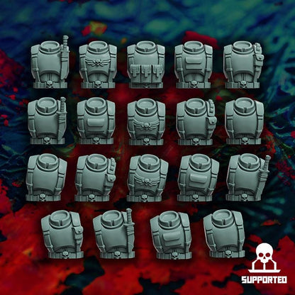 Master Regiment Template Set Miniatures by Reptilian Overlords,  Imperial guard infantry regiment