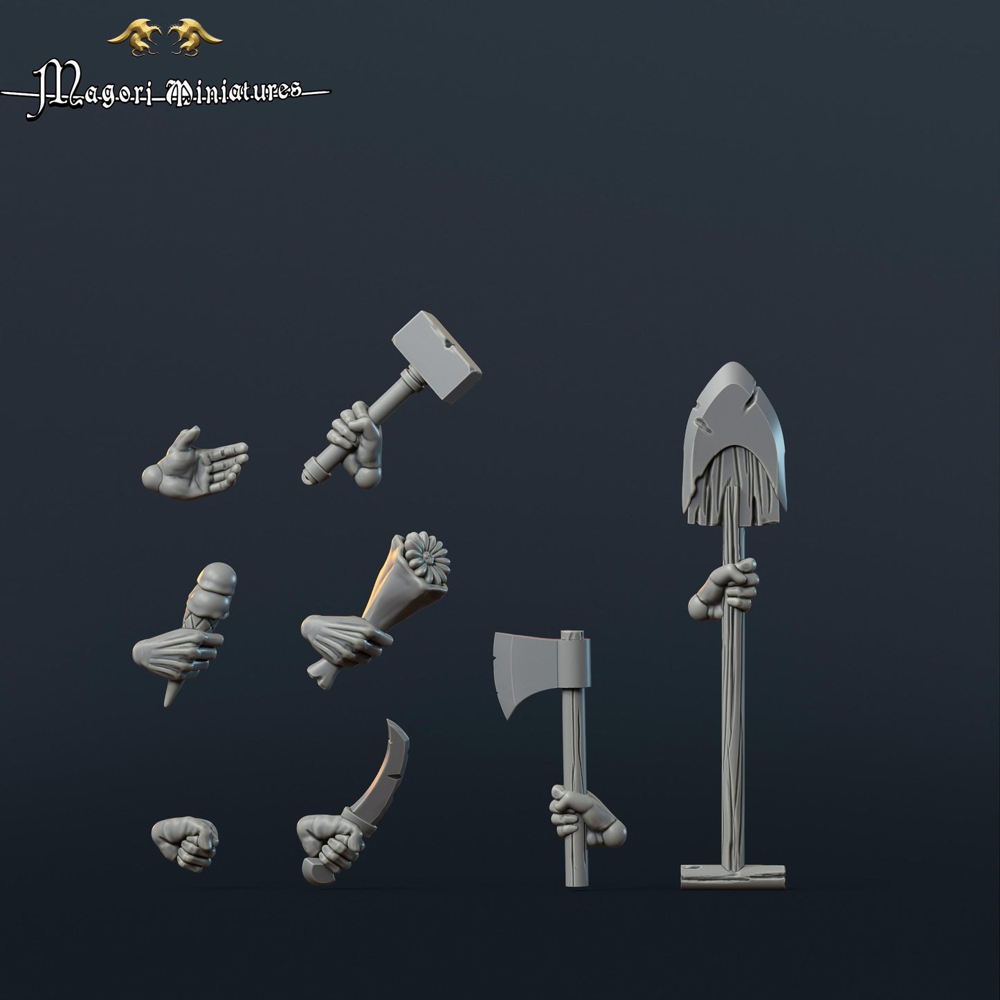 Undead Warband, Zombies and Dregs, Fantasy Skirmish Miniatures by Magori Miniatures, perfect for Fantasy Wargames and RPGs