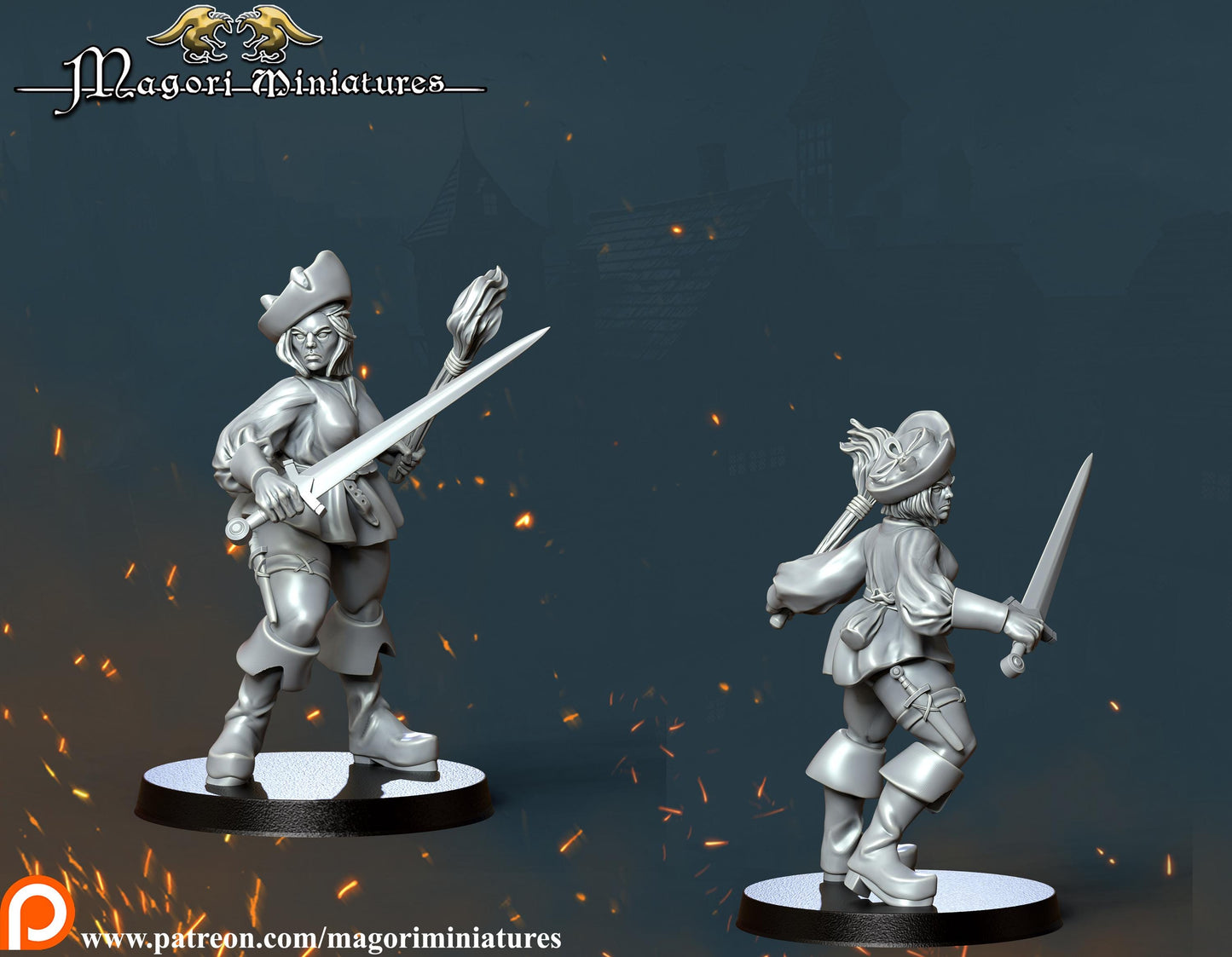 Marienburg Warband, Fantasy Skirmish Miniatures by Magori Miniatures, perfect for Fantasy Wargames and RPGs