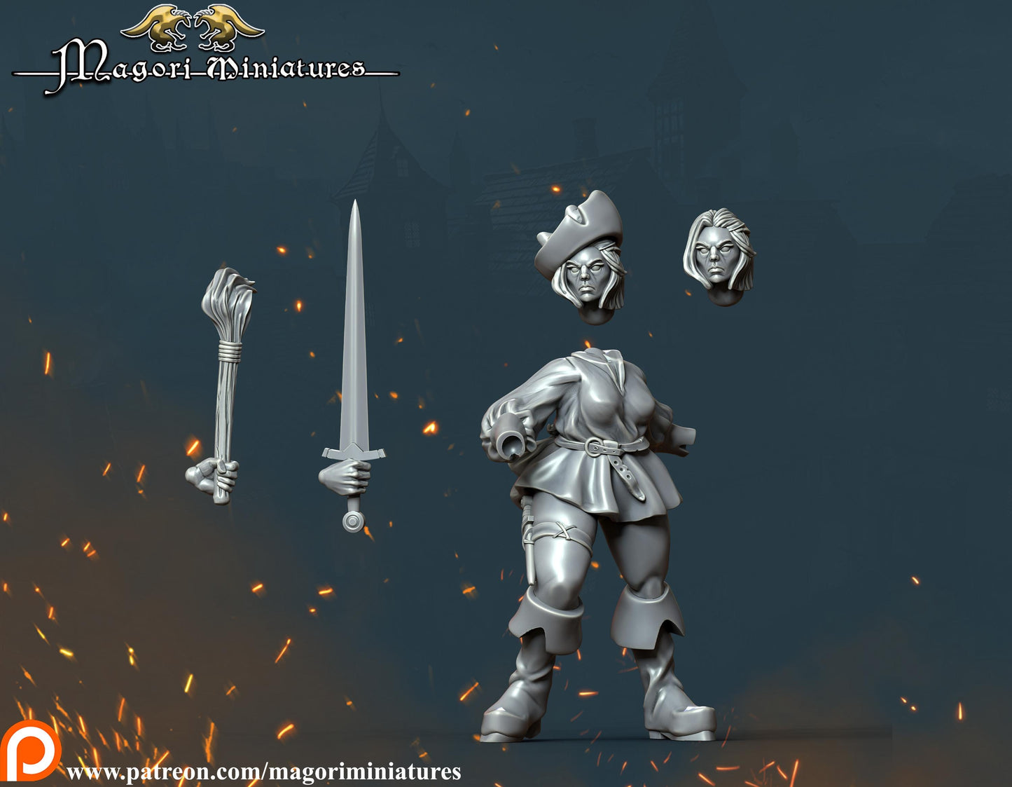 Marienburg Warband, Fantasy Skirmish Miniatures by Magori Miniatures, perfect for Fantasy Wargames and RPGs