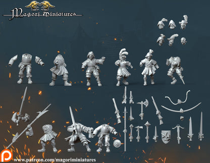 Marienburg Warband, Fantasy Skirmish Miniatures by Magori Miniatures, perfect for Fantasy Wargames and RPGs