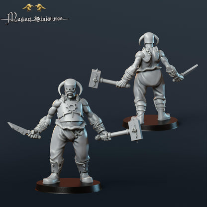 Grimdark cultists, Fantasy Skirmish Miniatures by Magori Miniatures, perfect for Fantasy Wargames and RPGs