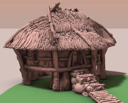 Halfling Swamp Village by GameScape3D - 3D Printed Tabletop Terrain, Perfect for Wargames, Board Games, RPGs