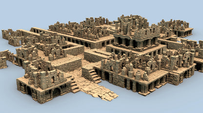The Lost City : Modular Close-Combat Ruins - 3D Printed Tabletop Terrain, Perfect for Wargames, Board Games, Role Playing Games