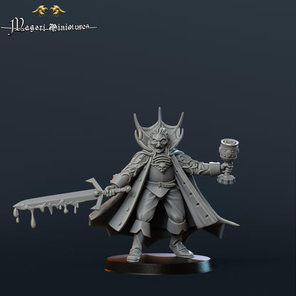 Vampire noble enraged, Fantasy Skirmish by Magori Miniatures, perfect for Fantasy Wargames and RPGs