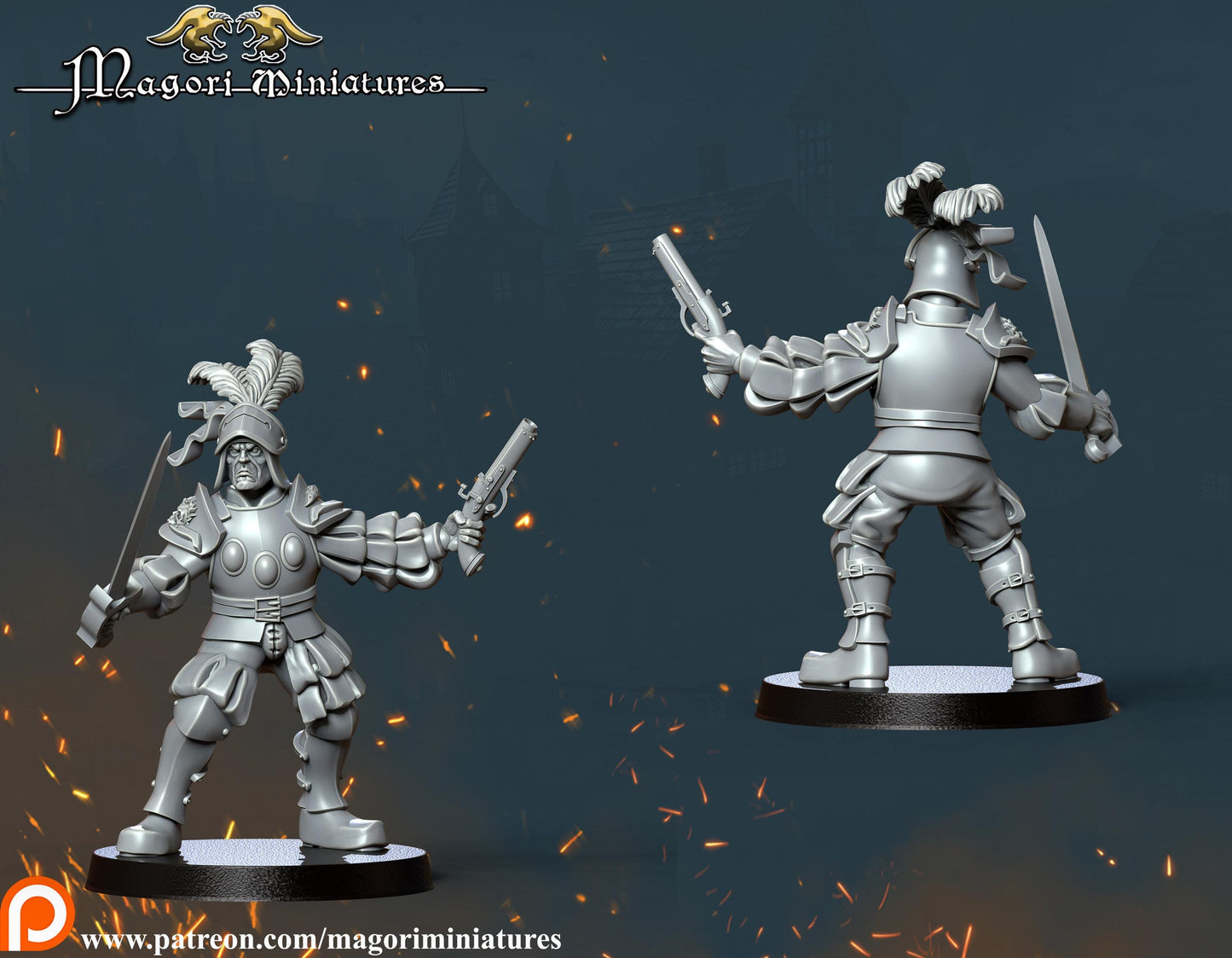 Marienburg Captain, Fantasy Skirmish Miniatures by Magori Miniatures, perfect for Fantasy Wargames and RPGs