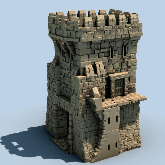 ARX RENOVATUR EXPANSION: Small Gate and Towers by GameScape3D - 3D Printed Tabletop Terrain, Perfect for Wargames