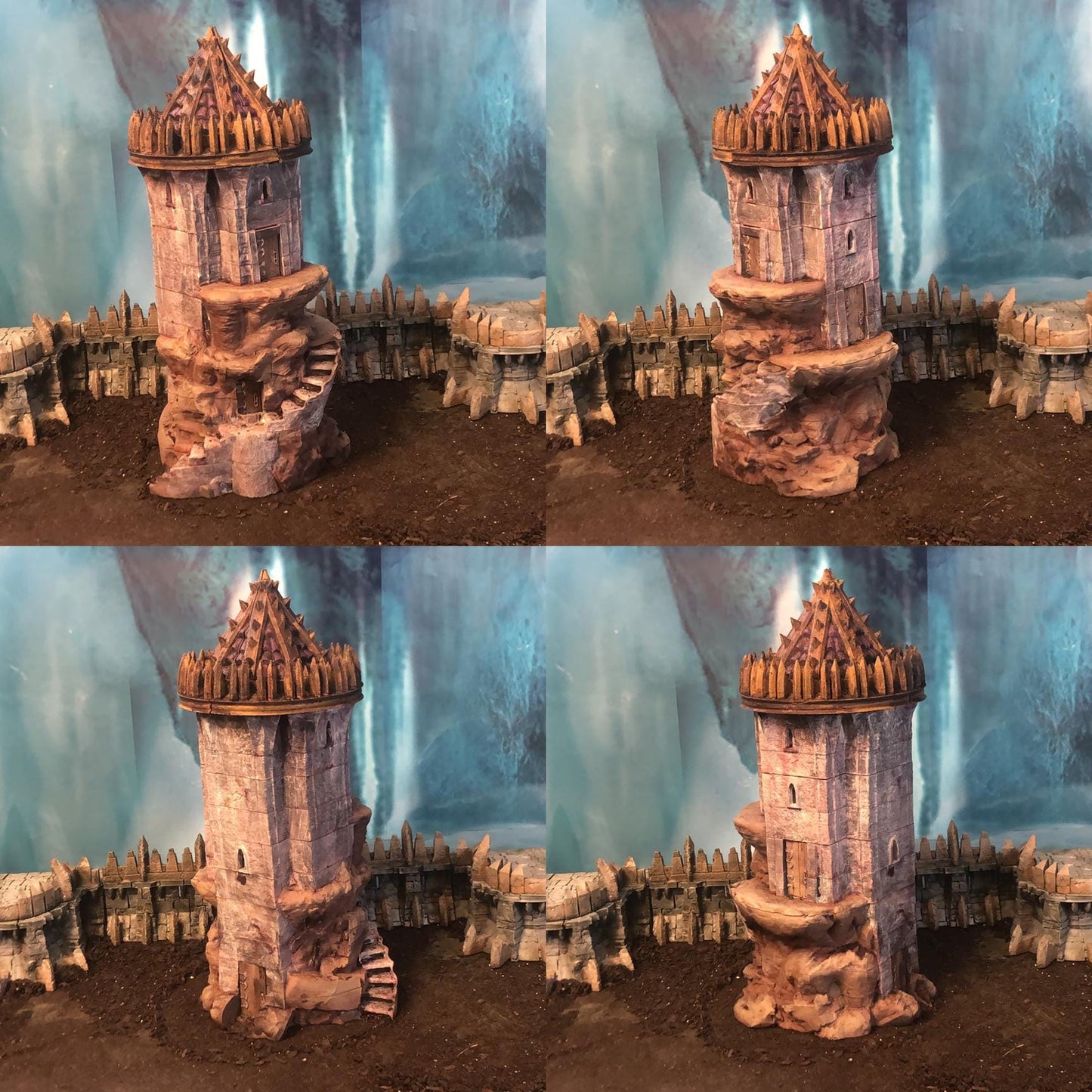 Drow Houses, Drow Town set by GameScape3D - 3D Printed Tabletop Terrain, Perfect for Wargames, Board Games, Role Playing Games