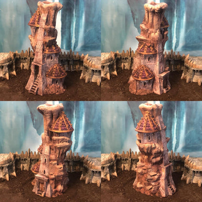 Drow Houses, Drow Town set by GameScape3D - 3D Printed Tabletop Terrain, Perfect for Wargames, Board Games, Role Playing Games