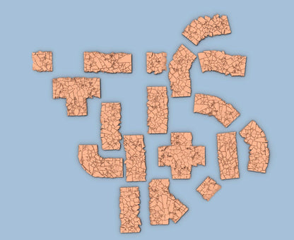 Low-Profile Underdark Road - 3D Printed Tabletop Terrain, Perfect for Wargames, Board Games, Role Playing Games