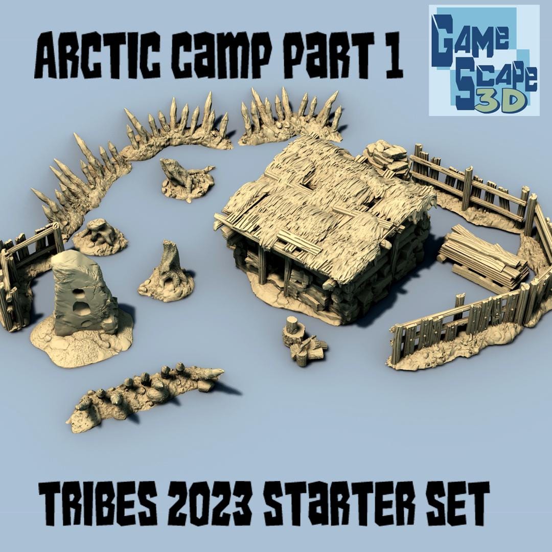 Arctic Camp Part by GameScape3D - 3D Printed Tabletop Terrain, Perfect for Wargames, Board Games, RPGs