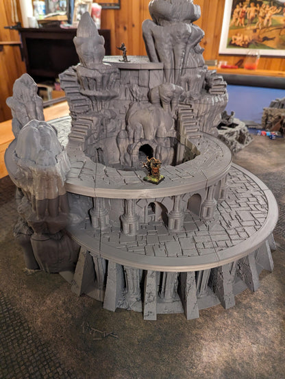 Pit Fiend's Underdark Colosseum and Tavern by GameScape3D - 3D Printed Tabletop Terrain, Perfect for Wargames, Board Games, RPGs