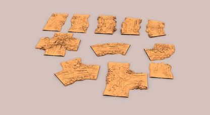Low Profile Dirt Road - 3D Printed Tabletop Terrain, Perfect for Wargames, Board Games, Role Playing Games