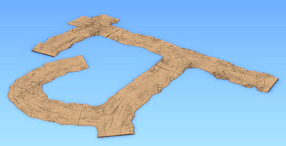 Low Profile Dirt Road - 3D Printed Tabletop Terrain, Perfect for Wargames, Board Games, Role Playing Games