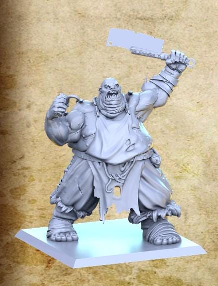 Ogre maneaters, Fantasy Miniatures by Magori Miniatures, perfect for Fantasy Wargames and RPGs