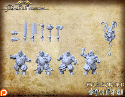 Ogre Brutes, Fantasy Miniatures by Magori Miniatures, perfect for Fantasy Wargames and RPGs