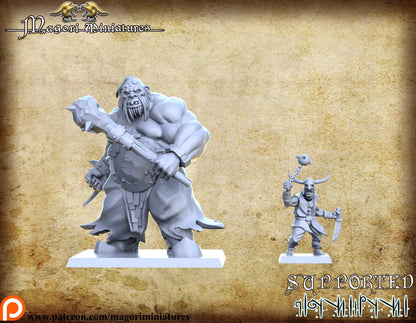 Ogre Brutes, Fantasy Miniatures by Magori Miniatures, perfect for Fantasy Wargames and RPGs