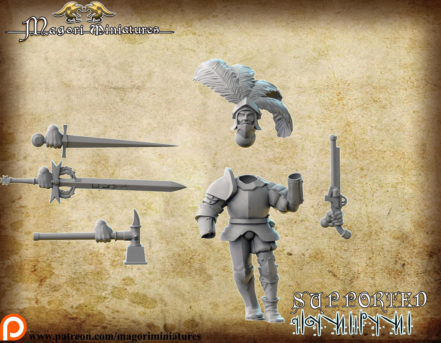 Empire Hero, Fantasy Skirmish Miniatures by Magori Miniatures, perfect for Fantasy Wargames and RPGs