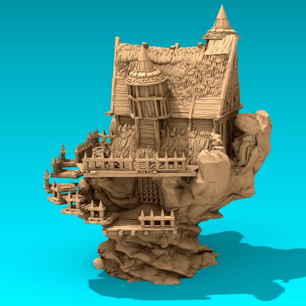 Witch House Hill by GameScape3D - 3D Printed Tabletop Terrain, Perfect for Wargames