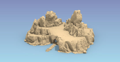 Haunt Wood Mine by GameScape3D - 3D Printed Tabletop Terrain, Perfect for Wargames, Role playing games, Tabletop games