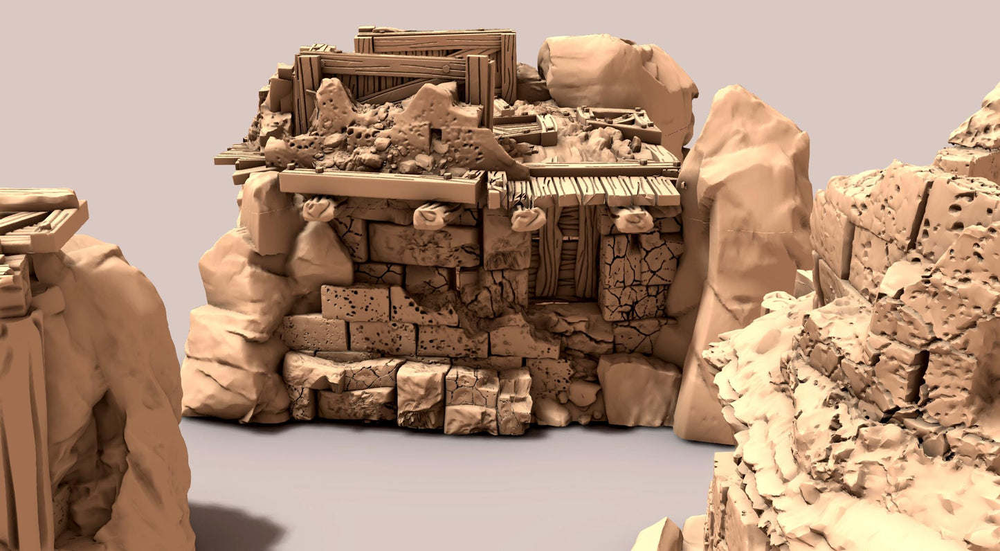 Badland Orc Houses - 28mm 3D Printed Tabletop Terrain, Perfect for Wargames, Board Games, Role Playing Games