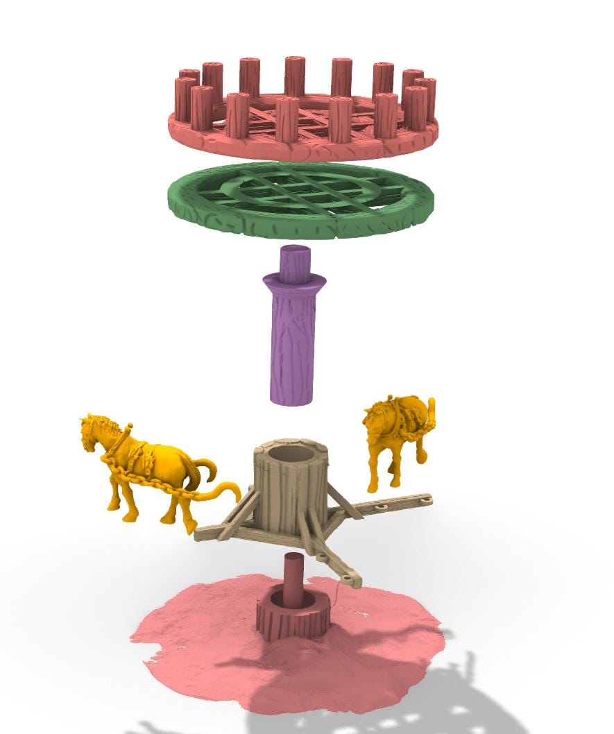 Mine Elevator by GameScape3D - 3D Printed Tabletop Terrain, Perfect for Wargames, Role playing games, Tabletop games