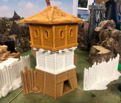 Toll Gate, Towers, & Palisades by GameScape3D - 3D Printed Tabletop Terrain, Perfect for Wargames, Role playing games, Tabletop games