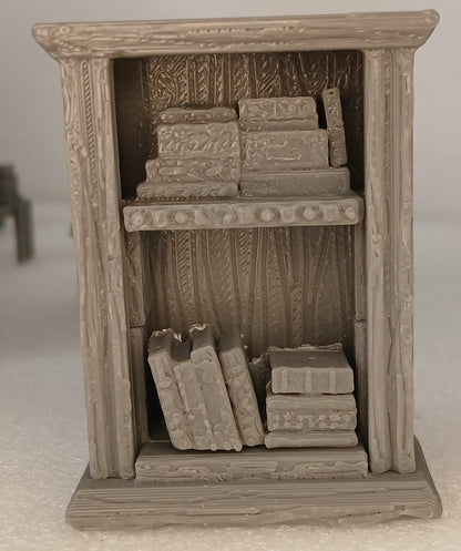 Bookcases with Over 40 insert Shelves - Scatter Terrain by GameScape3D - 3D Printed Terrain, Perfect for Wargames, Board Games, RPGs