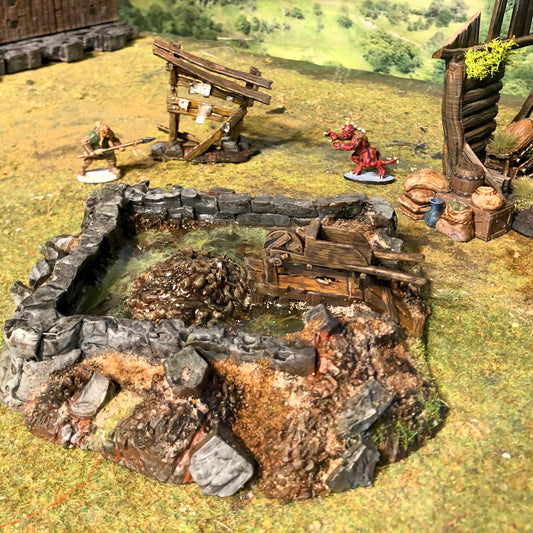 Gong Farm Scatter Terrain by GameScape3D - 3D Printed Tabletop Terrain, Perfect for Wargames, Role playing games, Tabletop games