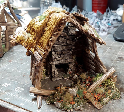 Wood Shack Ruin 1 by GameScape3D - 3D Printed Tabletop Terrain, Perfect for Wargames, Role playing games, Tabletop games