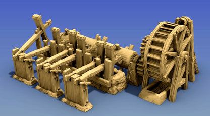 Paper Mill Scatter Terrain by GameScape3D - 3D Printed Tabletop Terrain, Perfect for Wargames, Role playing games, Tabletop games