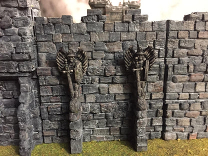 Citadel Walls, Gatehouse (Ballista and Oil Pour), & Towers by GameScape3D - 3D Printed Tabletop Terrain, Perfect for Wargames