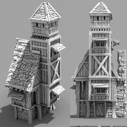 Town Watch by GameScape3D - 3D Printed Tabletop Terrain, Perfect for Wargames, Board Games, RPGs
