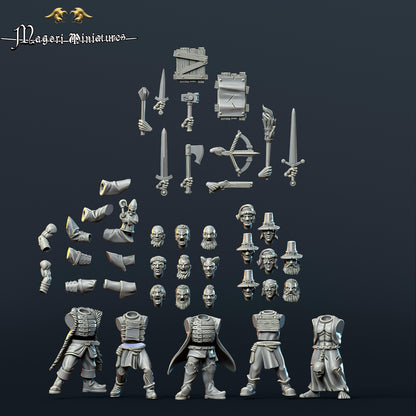 Modular Witch Hunters, Fantasy Skirmish Miniatures by Magori Miniatures, perfect for Fantasy Wargames and RPGs