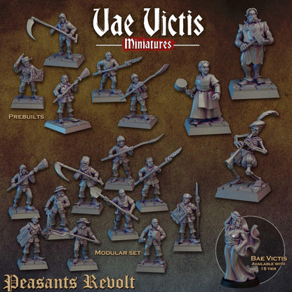Modular Peasants Revolt, Miniatures, Bits and Weapon Conversions Fantasy by Vae Victis, perfect for Fantasy tabletop Wargames