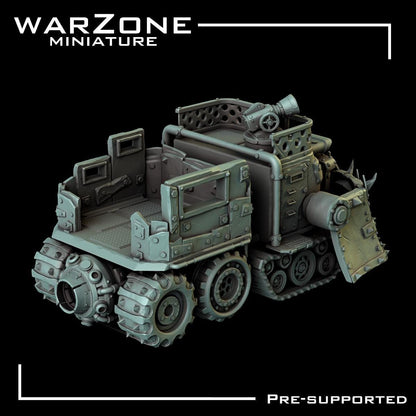 Orkaz Vehicle Wagon, Grimdark Orkish Menace Sculpted by WarZone Miniature, Scaled for Sci-Fi Miniature Wargames