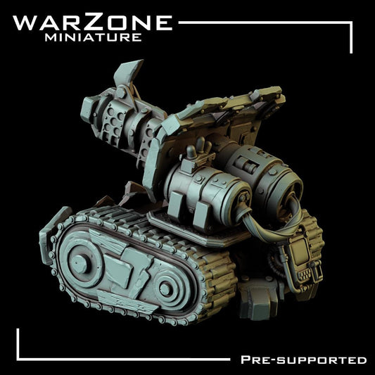 Orkaz vehicle / Gitz Cannon, Grimdark Orkish Menace Sculpted by WarZone Miniature, Scaled for Sci-Fi Miniature Wargames
