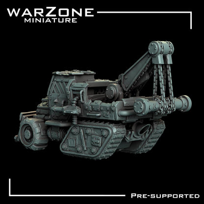 Orkaz Transport Truck Vehicle / Da Wrecka Wagon, Grimdark Orkish Menace Sculpted by WarZone Miniature, Scaled for Sci-Fi Miniature Wargames